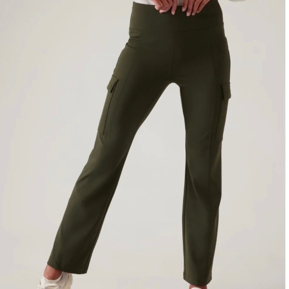 Athleta Delancey Straight Cargo Pant women’s size XL army green - Picture 2 of 9